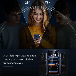 Set 2 Folii Sticla iPhone 18 Pro Max - ESR - Privacy Armorite Screen Protector UltraFit - Black - Img 6