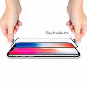 Sticla securizata Iphone XR -Spigen Glass FC-margine neagra - Img 2