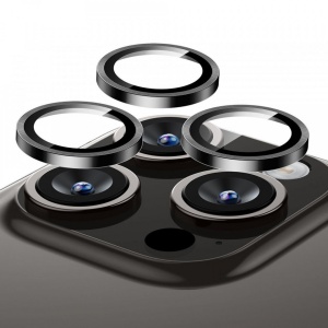 Sticla securizata pentru camera telefonului iPhone 15 Pro / iPhone 15 Pro Max ESR Armorite Camera Lens Protectors negre - Img 2