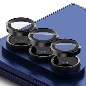 Sticla securizata pentru camera telefonului Samsung Galaxy Z Fold7 Ringke Camera Lens Frame Glass Black X 2 buc