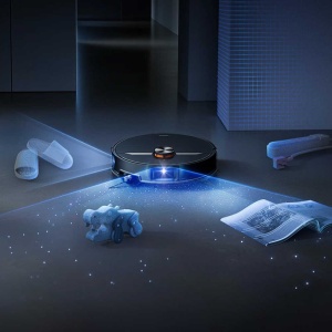 Aspirator robot cu mop Deerma X90 Ultra, 28000Pa, Navigatie Laser, Statie de golire 3L, Wi-Fi, Negru - Img 4