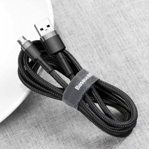 Cablu de date Baseus Cafule micro USB 2M- Negru cu gri - Img 7