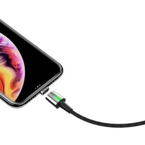 Cablu de date Baseus Zinc magnetic USB/ Lightning 2.4A 1m black - Img 4