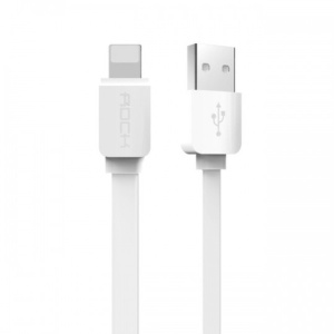 Cablu de date ROCK Lightning 1M Alb - Img 1