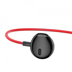 Casti audio in ear cu fir ,microfon Baseus Encok H19 -1.2 m rosii - Img 3