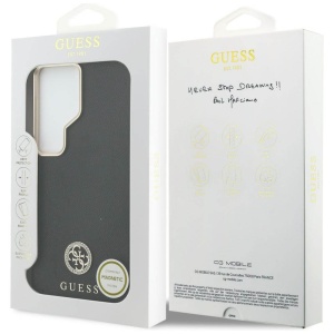Husa Guess Samsung Galaxy S26 Ultra Rhinestone Round Logo MagSafe Neagra - Img 7