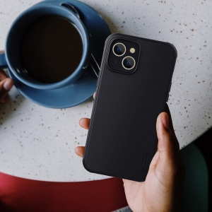 Husa iPhone 14 Plus-Nillkin Super Frosted Shield Case Neagra - Img 3