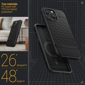 Husa iPhone 15 Pro Max Caseology Parallax Magsafe Neagra by Spigen - Img 5