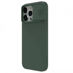 Husa iPhone 15 Pro Max Nillkin CamShield Silky Magsafe Silicone Foggy Green - Img 6