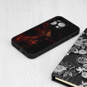 Husa iPhone 15 Pro Max - Printing Glass Red Nebula - Img 4