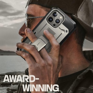 Husa iPhone 15 Pro Max Supcase Unicorn Beetle Pro -Titan Gray - Img 4