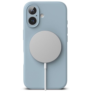 Husa iPhone 16 Plus Ringke Silicone Magnetic Magsafe Albastra - Img 3