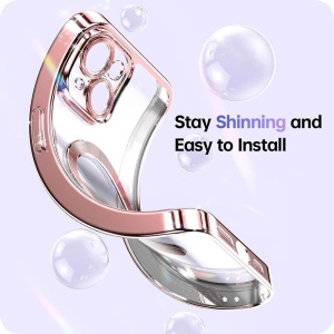 Husa iPhone 16 Pro Max Luxury Glitter MagSafe albastru deschis - Img 7