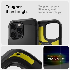 Husa iPhone 16 Pro Max Spigen Tough Armor Mag Magsafe neagra - Img 6