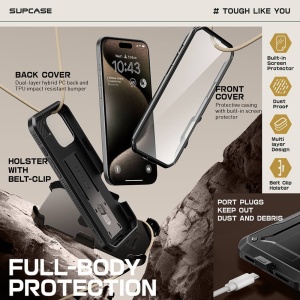 Husa iPhone 16 Pro Max Supcase Unicorn Beetle Pro -Neagra - Img 6