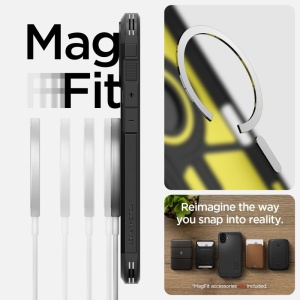 Husa iPhone 16 Spigen Tough Armor Mag Magsafe neagra - Img 7