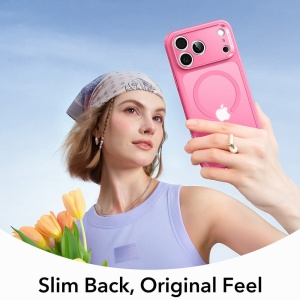 Husa iPhone 17 Pro Max Classic Hybrid HaloLock cu MagSafe de la ESR Frosted Pink - Img 3