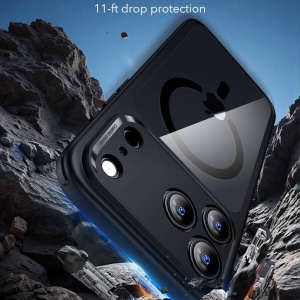 Husa iPhone 17 Pro Max Classic Hybrid HaloLock cu MagSafe de la ESR Frosted Black - Img 2