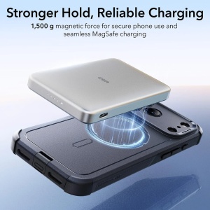 Husa iPhone 17 Pro Max ESR Cyber Armor Halolock neagra - Img 2
