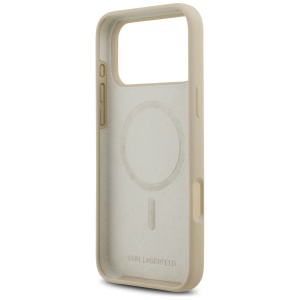 Husa iPhone 17 Pro Max Karl Lagerfeld Silicone Sketch & Logo Brown Karl - Img 4