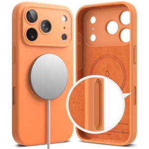 Husa iPhone 17 Pro Max Ringke Silicone Magnetic Magsafe tangerine - Img 2