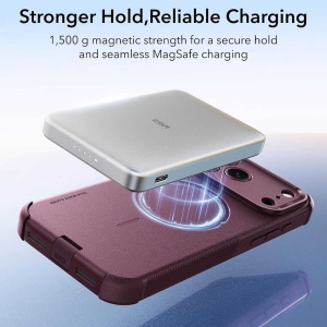 Husă iPhone 18 Pro Max - ESR Cyber HaloLock - Frosted Deep Burgundy - Img 4