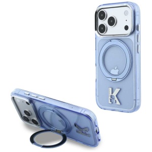 Husă iPhone 18 Pro Max - Karl Lagerfeld - HC IML Ring Stand MagSafe Kameo Metal - Blue - Img 2