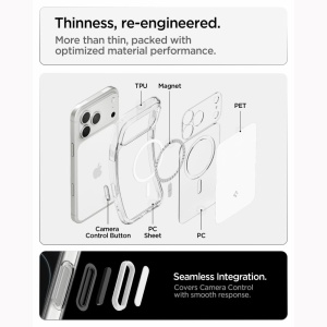 Husă iPhone 18 Pro Max - Spigen - Ultra Hybrid T MagSafe - Glossy White - Img 4