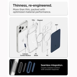 Husă iPhone 18 Pro Max - Spigen - Ultra Hybrid T MagSafe - Matte Blue - Img 5