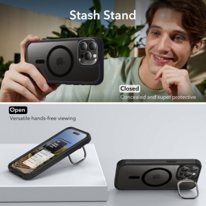 Husa pentru iPhone 15 Pro Max + folie ESR Armor Tough Kickstand HaloLock - Img 4