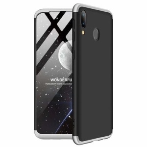 Husa Samsung Galaxy A40 -GKK 360 Front and Back Case Full Body Cover -Negru cu Gri - Img 1