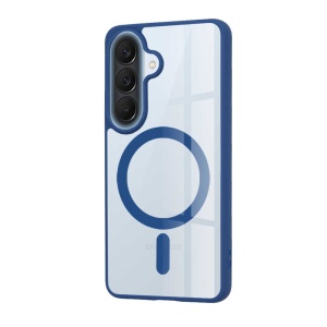Husa Samsung Galaxy A57 Magsafe Pro transparenta margine albastra - Img 3