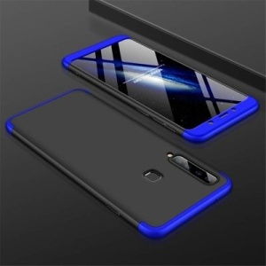 Husa Samsung Galaxy A9 -GKK 360 Front and Back Case Full Body Cover Negru cu Albastru - Img 4