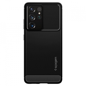 Husa Samsung Galaxy S21 Ultra - Spigen Rugged Armor -Neagra - Img 2