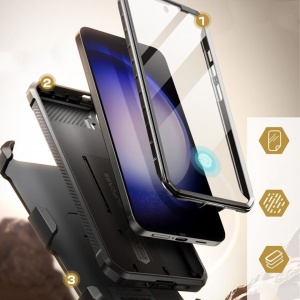Husa Samsung Galaxy S24 Supcase Unicorn Beetle Pro Neagra - set - Img 4