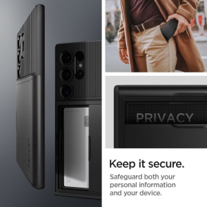 Husa Samsung Galaxy S24 Ultra - Spigen Slim Armor CS Neagra - Img 5