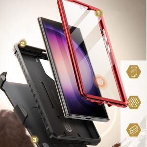 Husa Samsung Galaxy S24 Ultra Supcase Unicorn Beetle Pro Ruddy - set - Img 5
