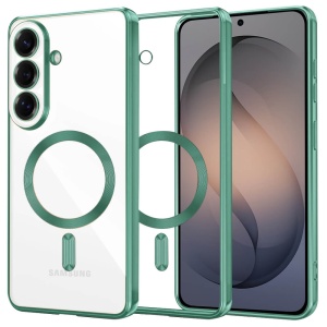 Husa Samsung Galaxy S26 Magsafe Luxury Crystal transparenta / verde deschis