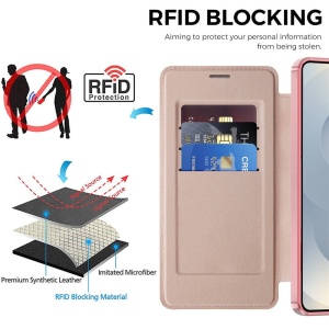 Husa Samsung Galaxy S26 Plus SmartMag Book Case roz - Img 6