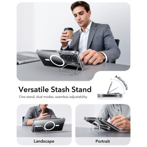 Husa Samsung Galaxy S26 Ultra Classic Hybrid HaloLock Kickstand cu MagSafe de la ESR transparenta - Img 8