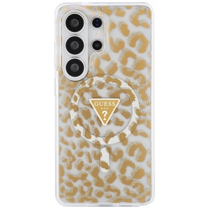 Husa Samsung Galaxy S26 Ultra Guess IML Leopard Print Triangle MagSafe Maro - Img 2
