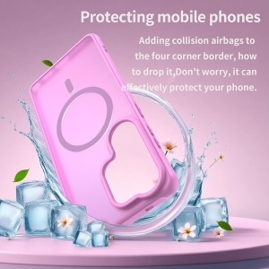 Husa Samsung Galaxy S26 Ultra HaloFrost Magsafe roz - Img 3