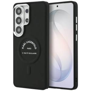 Husa Samsung Galaxy S26 Ultra Karl Lagerfeld Wrapped Leather with Karl RSG Logo MagSafe neagra