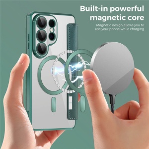 Husa Samsung Galaxy S26 Ultra SmartMag Book Case Verde - Img 5