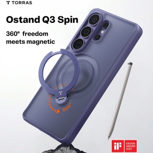 Husă Samsung Galaxy S26 Ultra Torras Ostand Spin Series – Stand 360°, Protecție Avansată,Dark Purple - Img 8