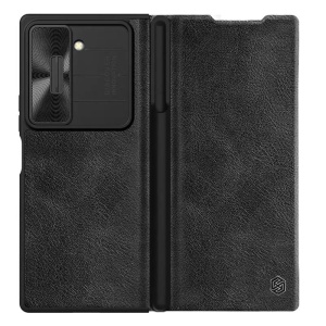 Husa Samsung Galaxy Z Fold 6 - Nillkin Qin Leather Case Neagra - Img 4