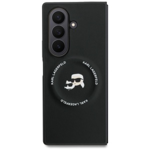 Husa Samsung Galaxy Z Fold 7 Karl Lagerfeld Hardcase Leather MagSafe Karl&Chaoupette Heads - Img 3