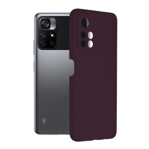 Husa Xiaomi Poco M4 Pro 5G -Soft Edge Silicone Violet Pruna - Img 1