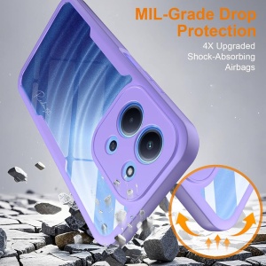 Husa Xiaomi Redmi 15C ColorVerse 360 + Screen Protector margine albastra - Img 5