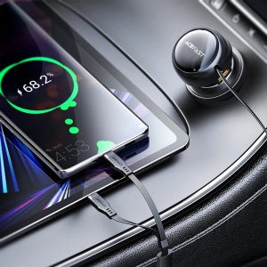 Încărcător Auto Acefast B13, 53W, Cablu retractabil USB-C Dual & Port USB-A - Img 4